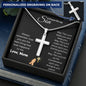 Prayer For Son Stainless Steel Cross Necklace Gift From Mom With Personalization Options