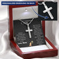 Prayer For Son Stainless Steel Cross Necklace Gift From Mom With Personalization Options