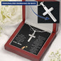 Prayer For Son Stainless Steel Cross Necklace Gift From Mom With Personalization Options