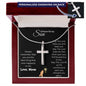 Prayer For Son Stainless Steel Cross Necklace Gift From Mom With Personalization Options