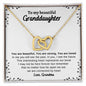 Beautiful Granddaughter 2 toned Interlocking Necklace from Grandma