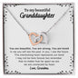 Beautiful Granddaughter 2 toned Interlocking Necklace from Grandma