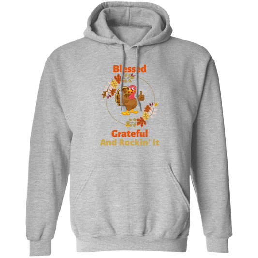 Blessed Grateful And Rockin' It Pullover Hoodie