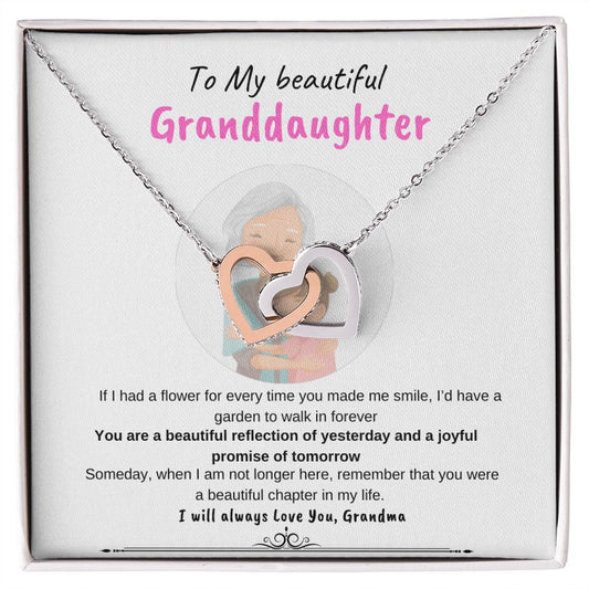 Beautiful Granddaughter Interlocking Necklace from Grandma